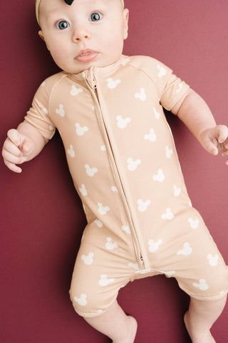 Beige Magical Bamboo Short Romper