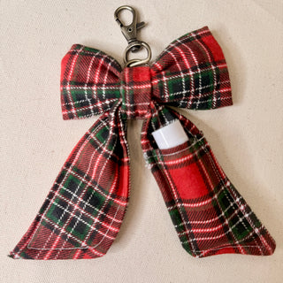 Plaid Chap-Stick Holder Keychain