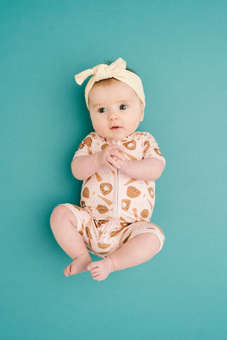 Home Run Pink Bamboo Short Romper