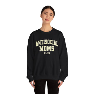 Antisocial Moms Club Sweatshirt | Unisex Crewneck, Gift for Moms, Cozy Lounge Wear, Casual Outfit, Mother's Day Gift