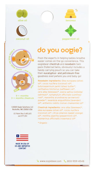 Oogiebear mini nose balm and chest rub kit