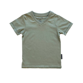 V-NECK TEE - OLIVE