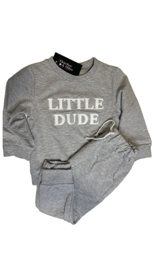 MBS little dude grey joggers set