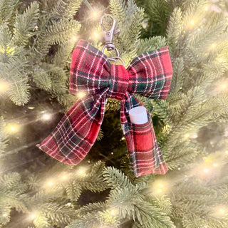 Plaid Chap-Stick Holder Keychain