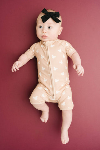 Beige Magical Bamboo Short Romper