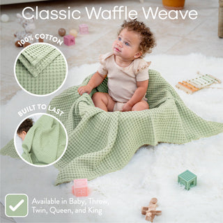 Waffle Blanket for Baby by Comfy Cubs