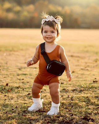 Gigi Bikeshort Romper - Rust