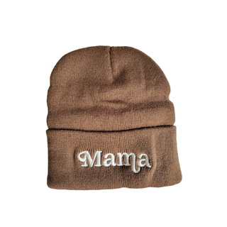 Matching Knit Hats- Mama- Dark Brown