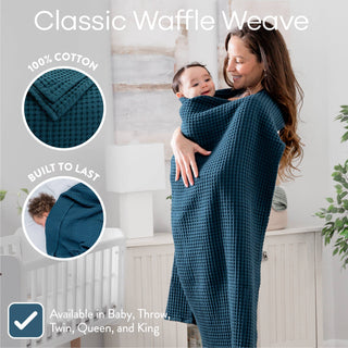 Waffle Blanket for Baby by Comfy Cubs