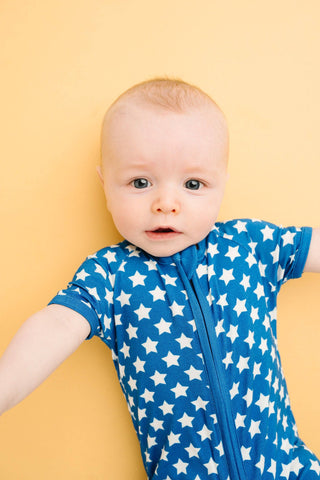 Retro Stars Bamboo Short Romper