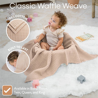 Waffle Blanket for Baby by Comfy Cubs