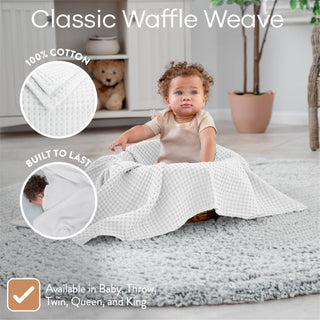 Waffle Blanket for Baby by Comfy Cubs