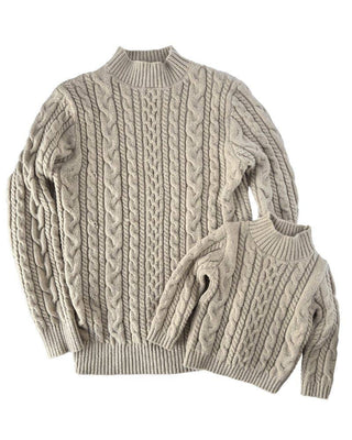 Dani Mockneck Cable Knit Sweater - Maple Sugar