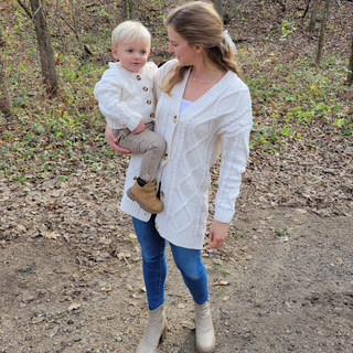 Ivory Cable Knit Cardigan - Infant